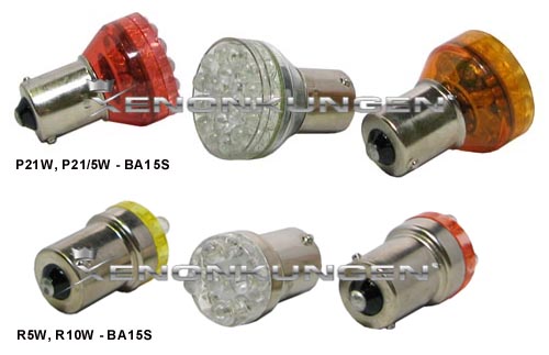 BA15S LED diodlampor